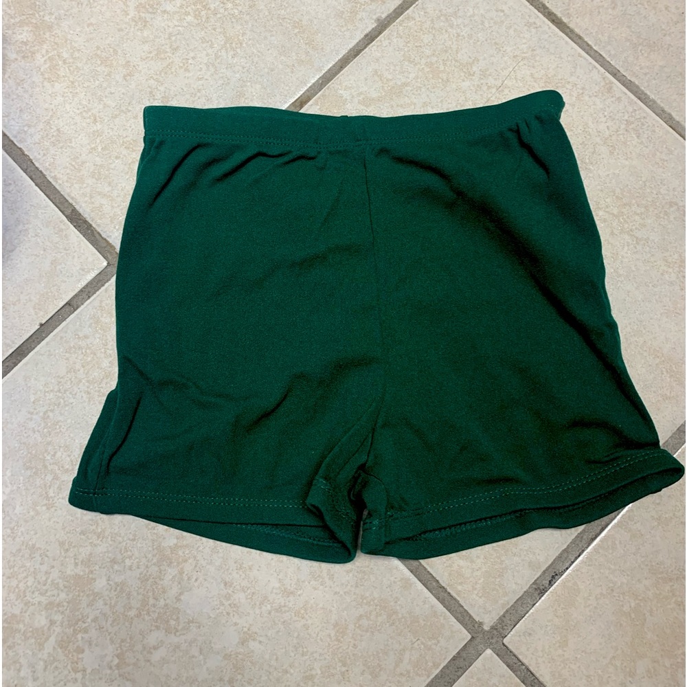 Adult M Dark Green Moisture Wicking Cheer Dance Boy Short Spankie Bloomers NIP